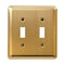 Amerelle Wall Plate, Number of Gangs: 2 gang Stamped Steel, Brushed Brass Finish, Brass 154TT - alternate 1